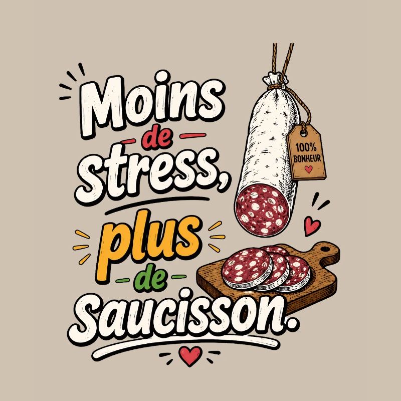Moins de stress, saucisson en vedette