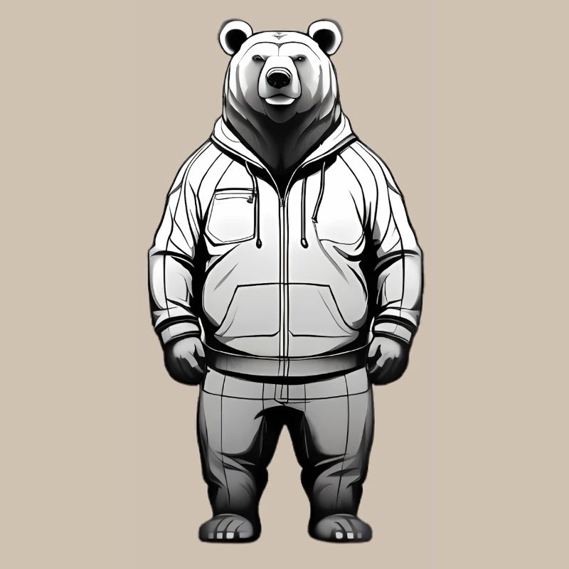 Graphique de sweat à capuche Ours