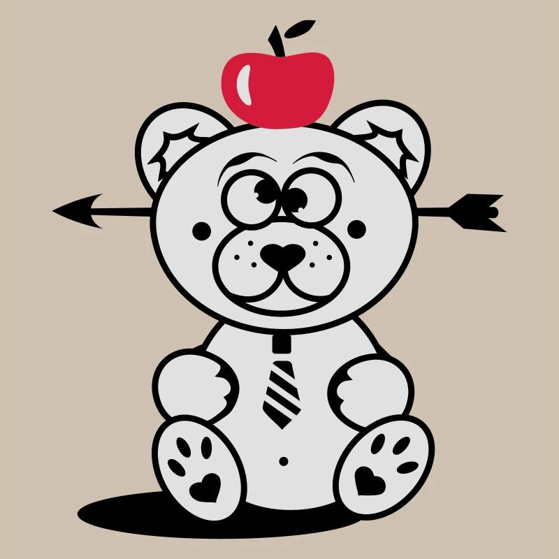 Bear with apple on his head and arrow through his