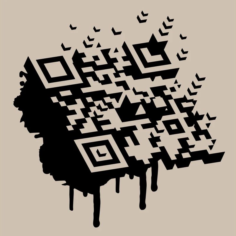 3D Barcode als Graffiti