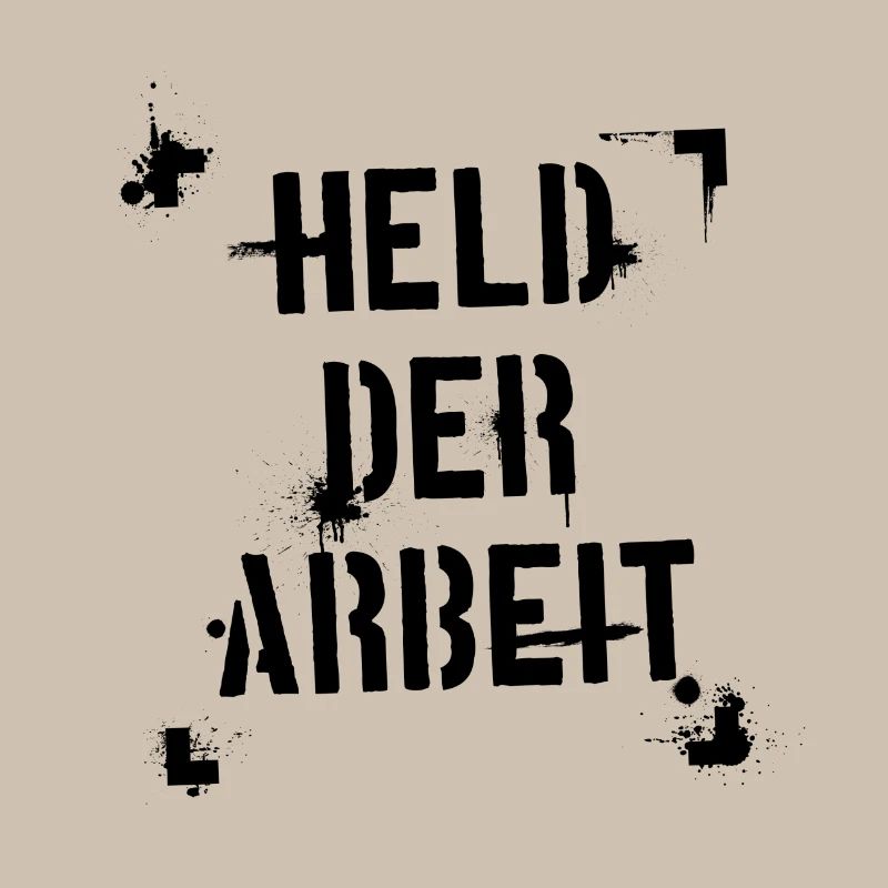 Held der Arbeit - schwarz