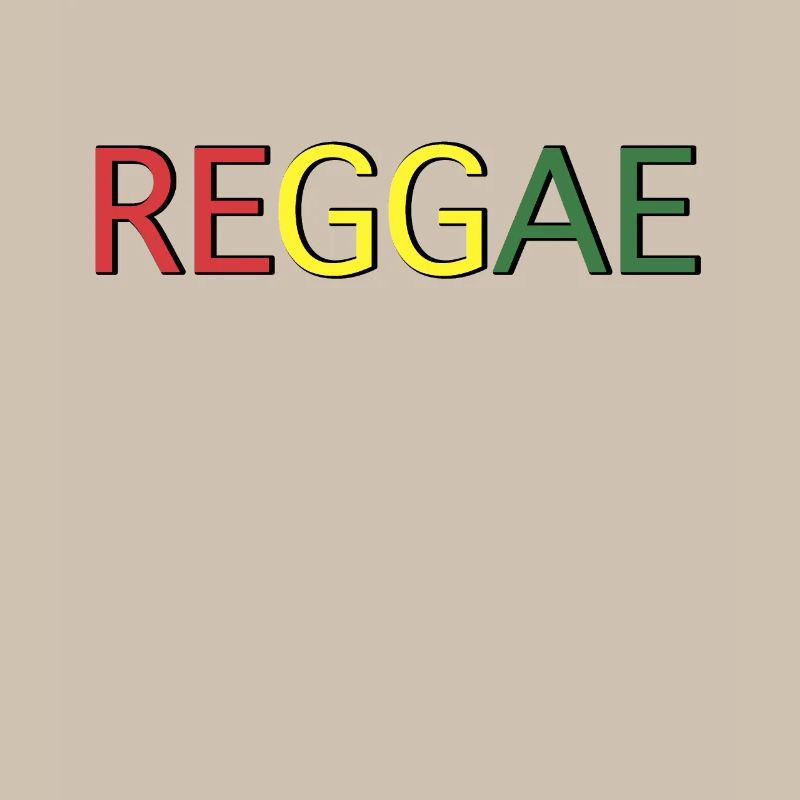 Reggae Farbcode Schriftzug