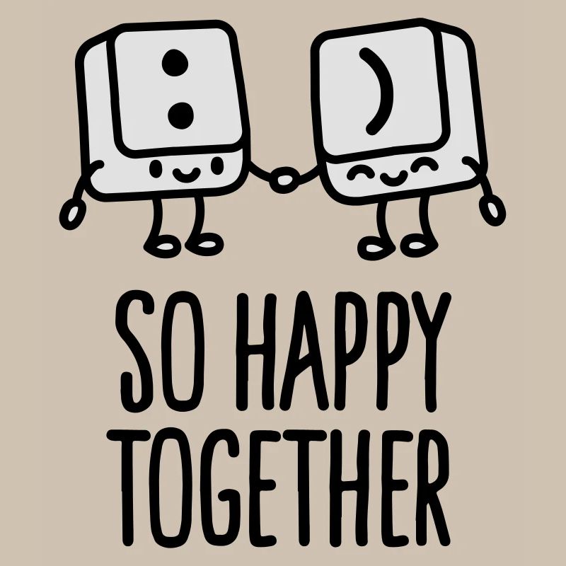 Keyboard keys smiley - So happy together