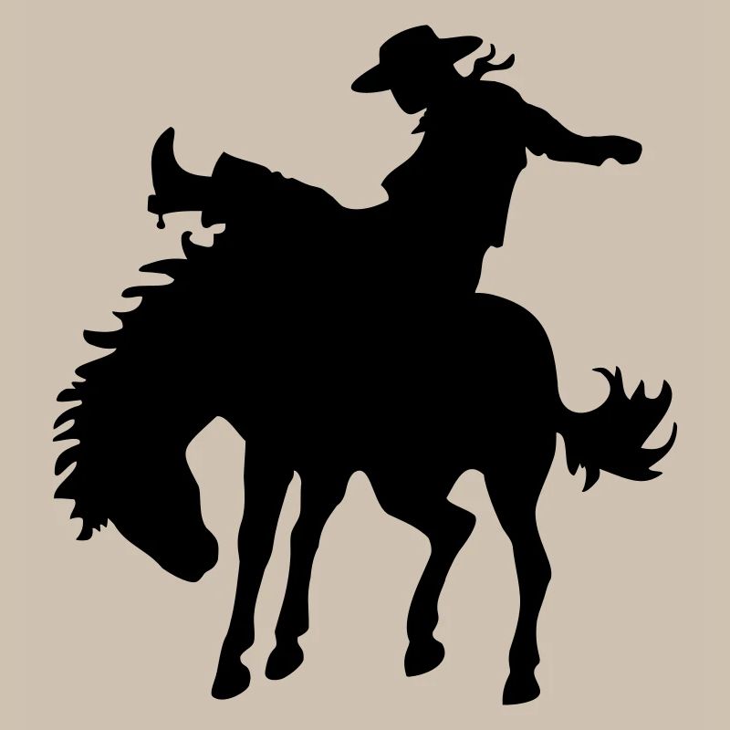 Design mit Cowboy und Pferd