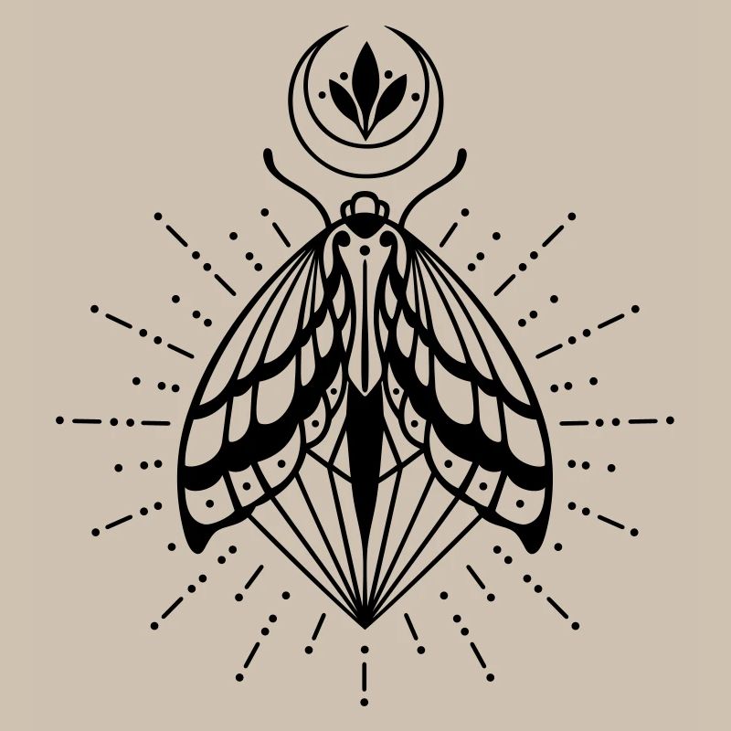 Moth moon crystal diamond firefly