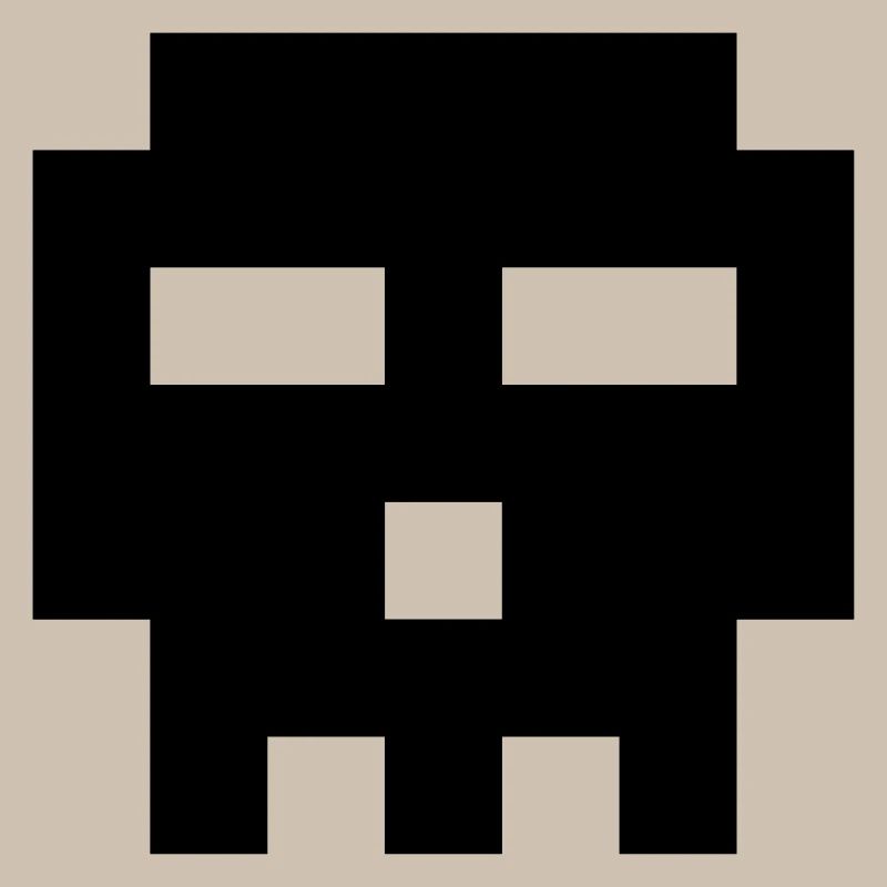 Crâne de pixels.