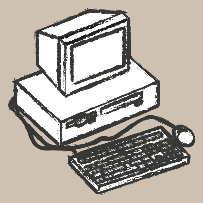 T shirt pc computer vintage computer gift idea