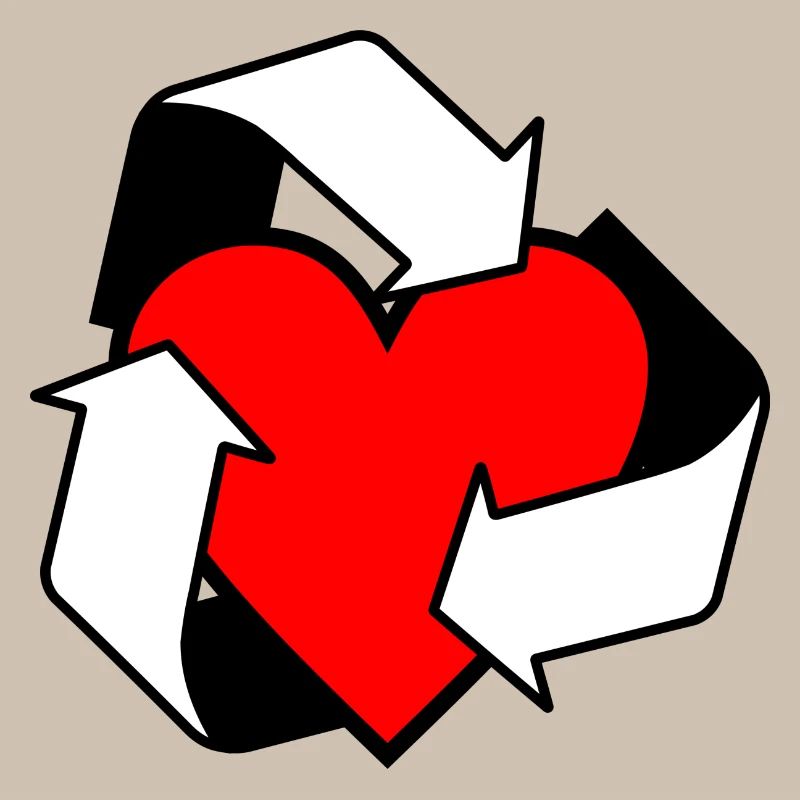 Réutiliser l’amour avec des flèches blanches de cœur