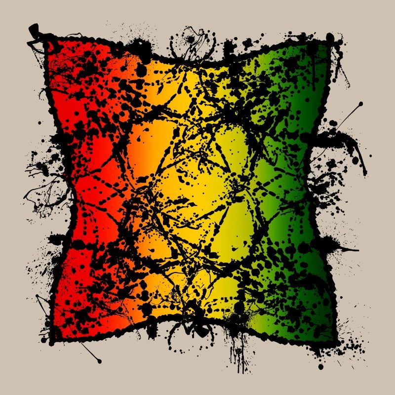 Abstraction de la feuille rasta avec dégradé