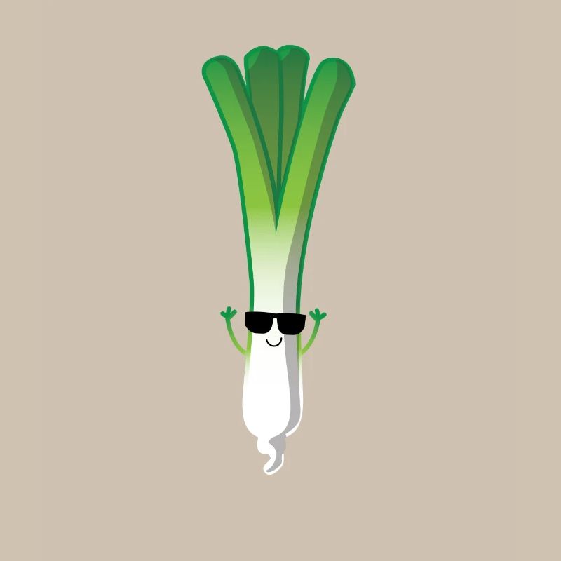 Leeks with sunglasses