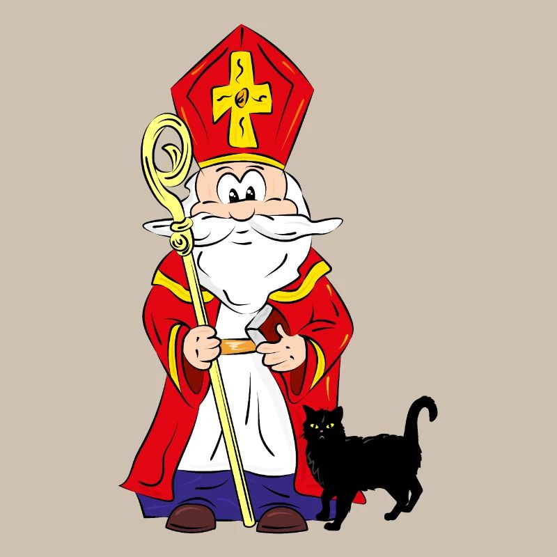 Sinterklaas sans chat noir dans son sac