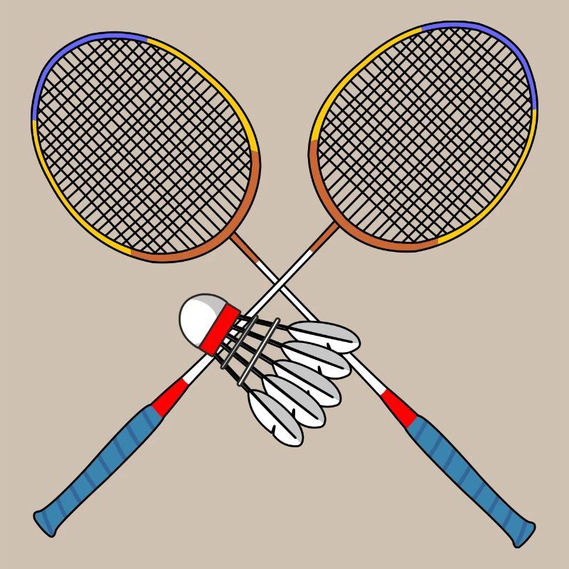 Badminton racket and shuttle