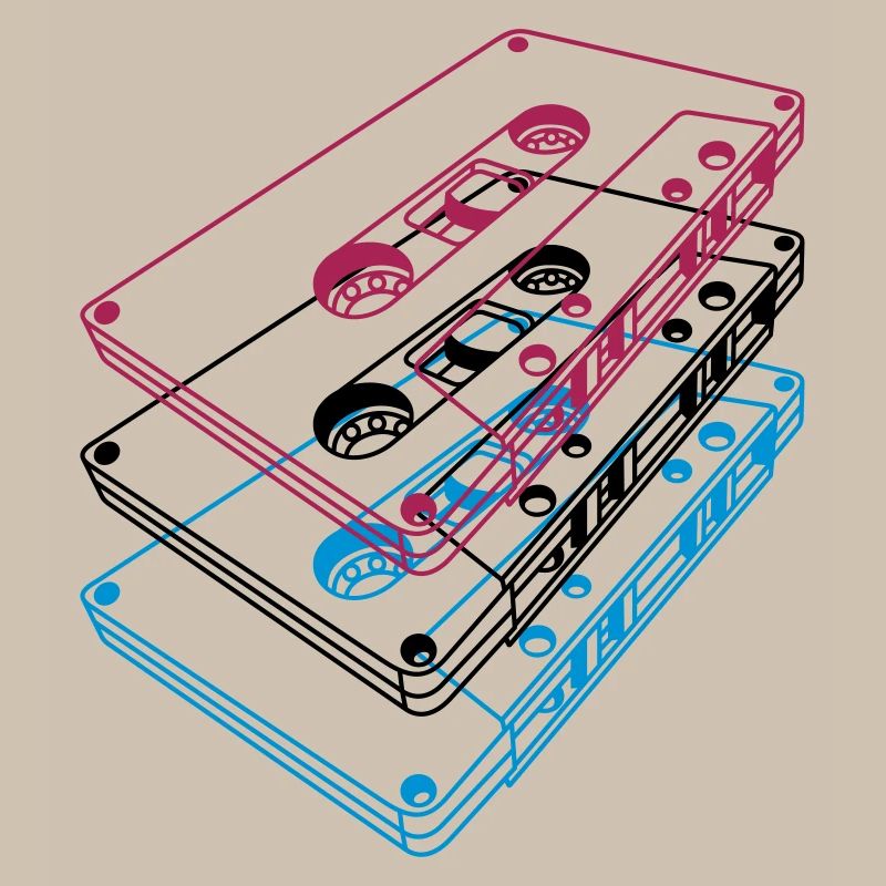 Cassette 3D – Mixtape rétro Perspective vintage