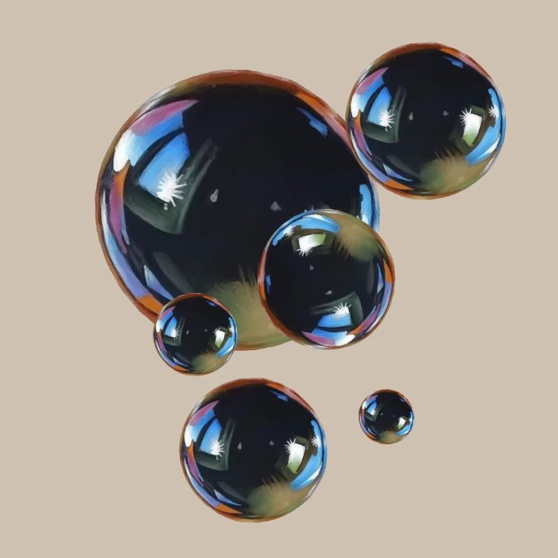 Reflektierende Blasenkunst