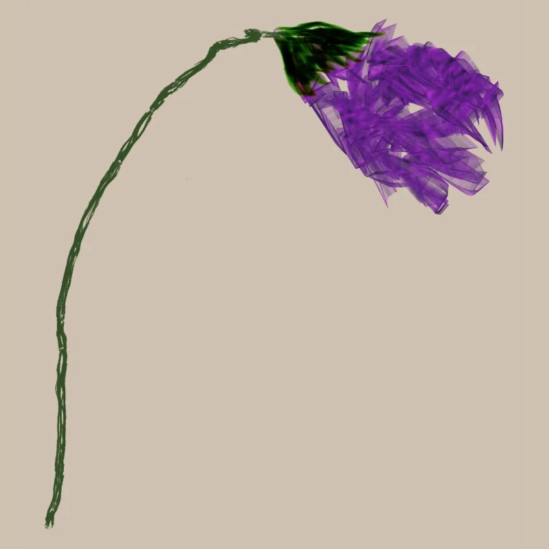 Violette Blume mit abstrakter Oberfläche