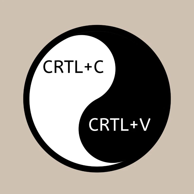 Yin and Yang Computer Keyboard Art