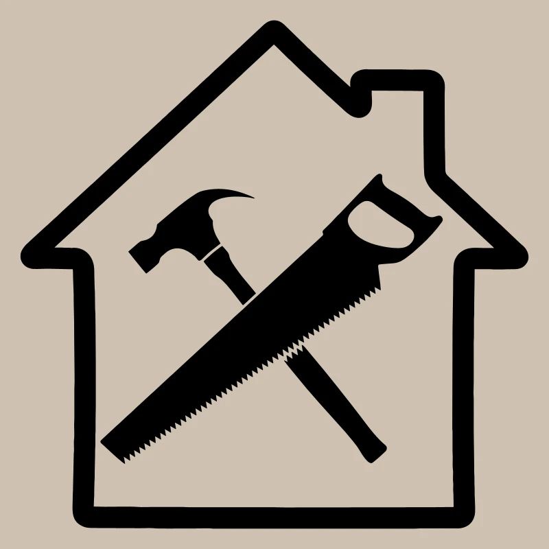 Construction de maison à logo d’outil de charpentier