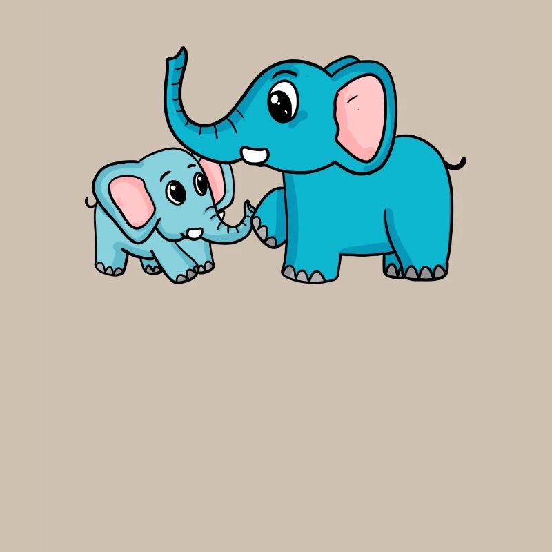 Eléphant avec bébé éléphant