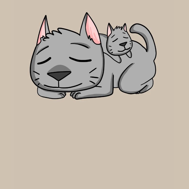 Chat avec bébé chat