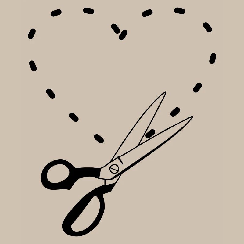 Pattern cutting heart