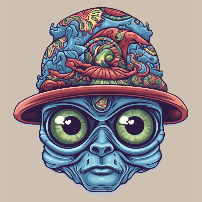 Psychedelischer Alien