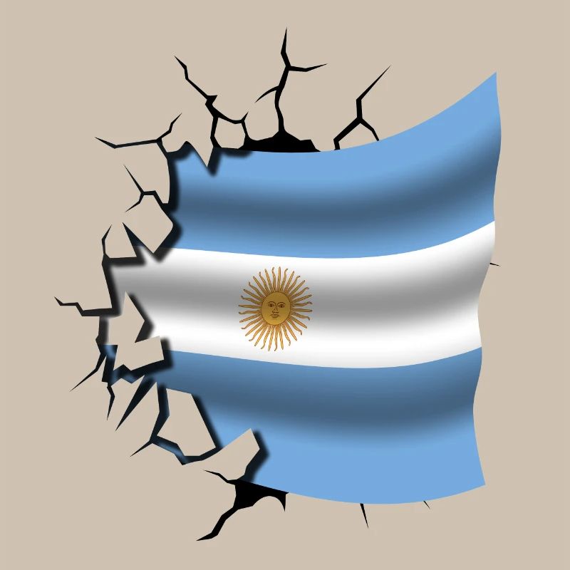 Drapeau de l’Argentine - Argentine - Drapeau Broken Des