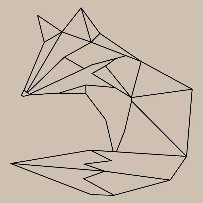 Fox in ORGAMI style Liniar