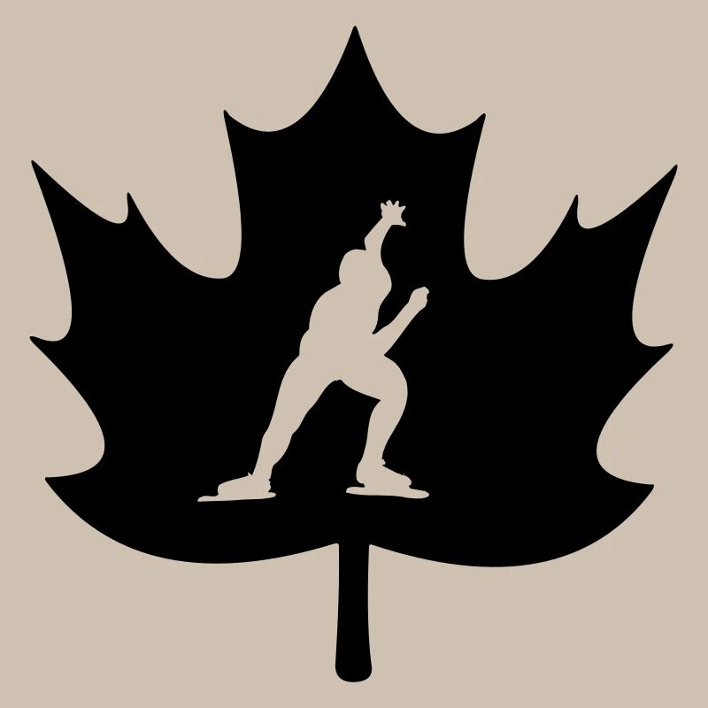 Canada maple leaf skating logo