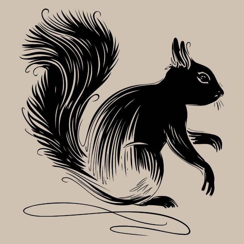 Silhouette d’animal d’écureuil