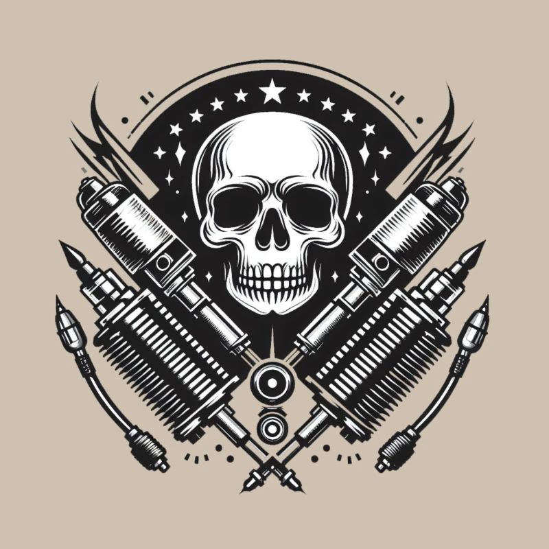 Biker Skull Design 1
