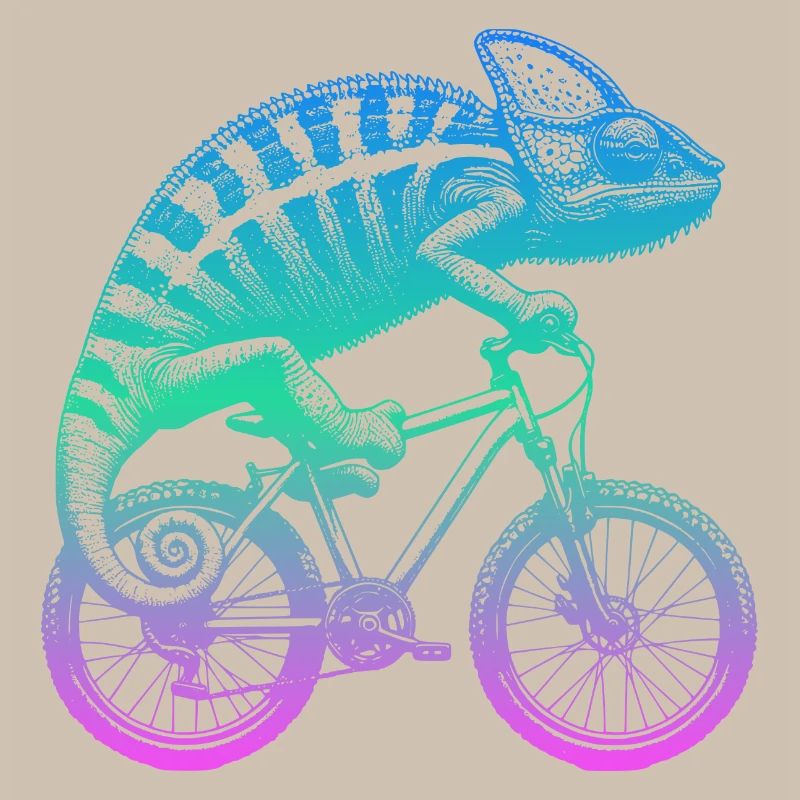Caméléon cycliste