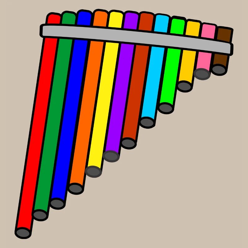 Flûte de Pan colorée