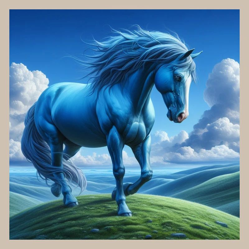 Blaues Pferd