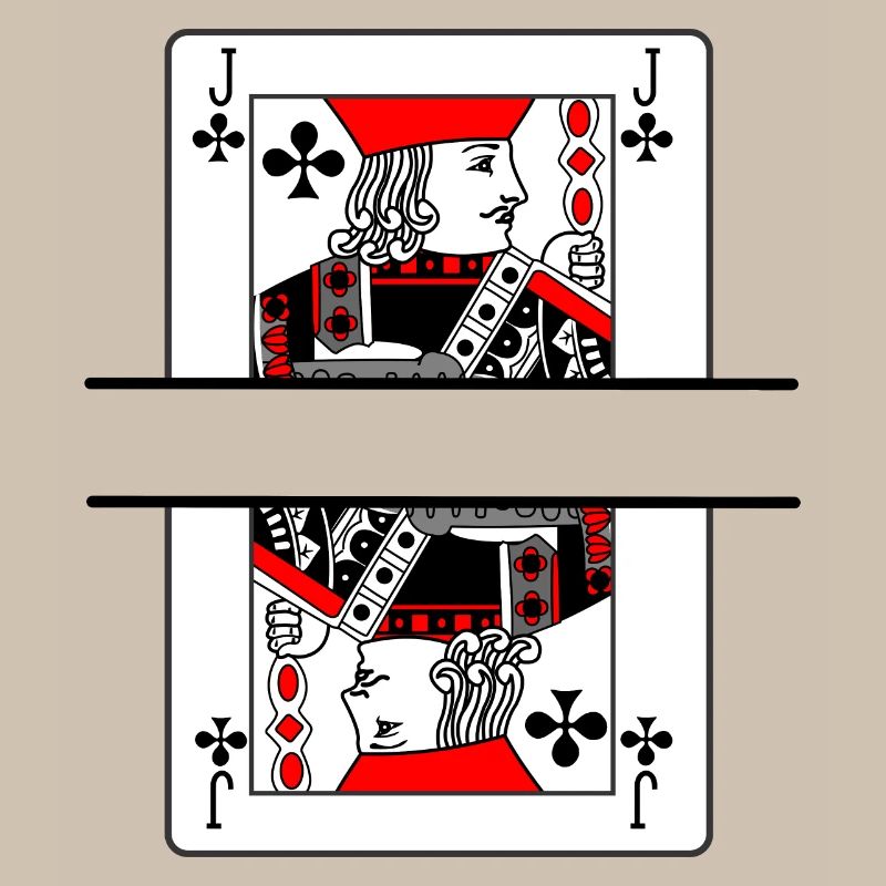 Playing card clover jack with banner space