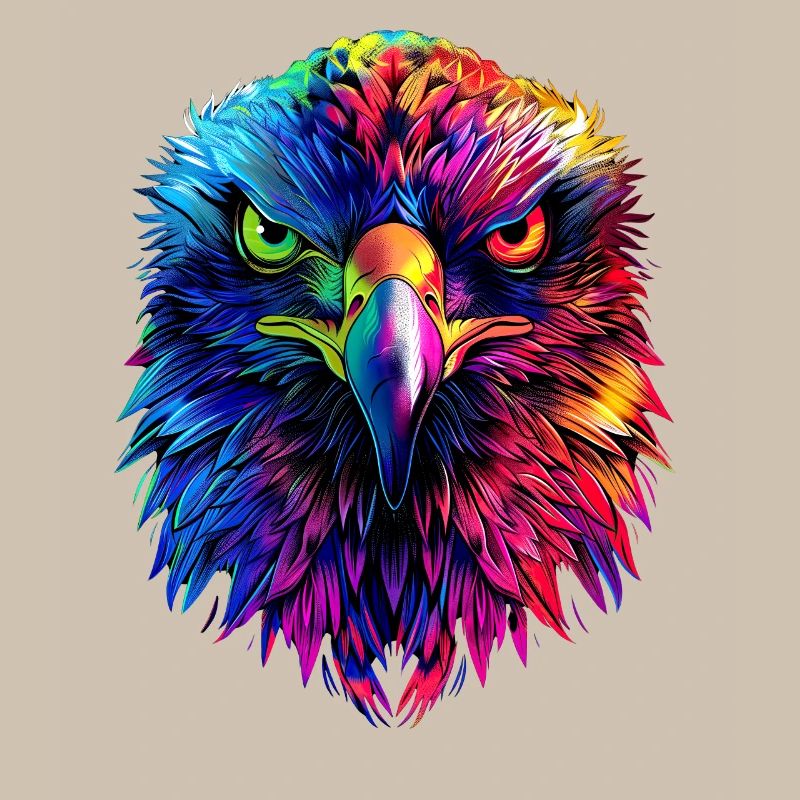 Eagle Pop Art Bright Colors Golden Eagle White-tailed Eagle