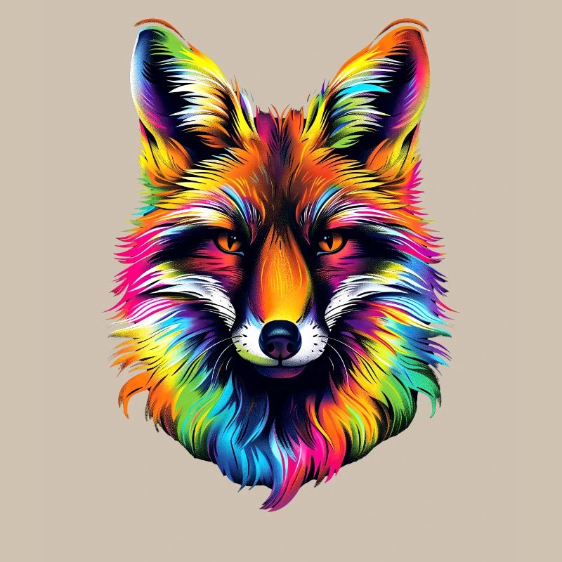 Fox Pop Art Colorful Fox Lover Red Fox Foxes