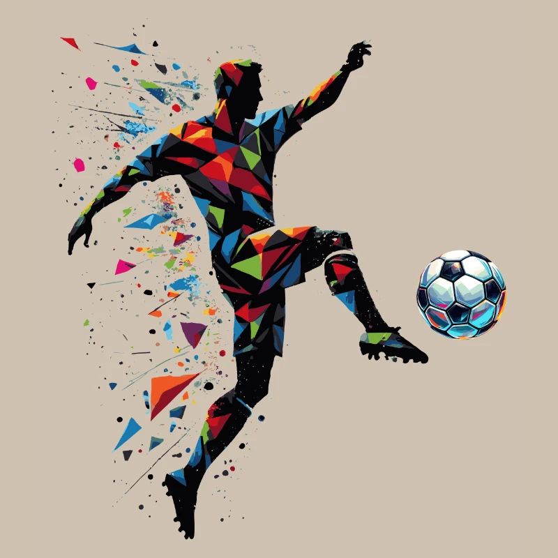dynamic soccer player playing soccer