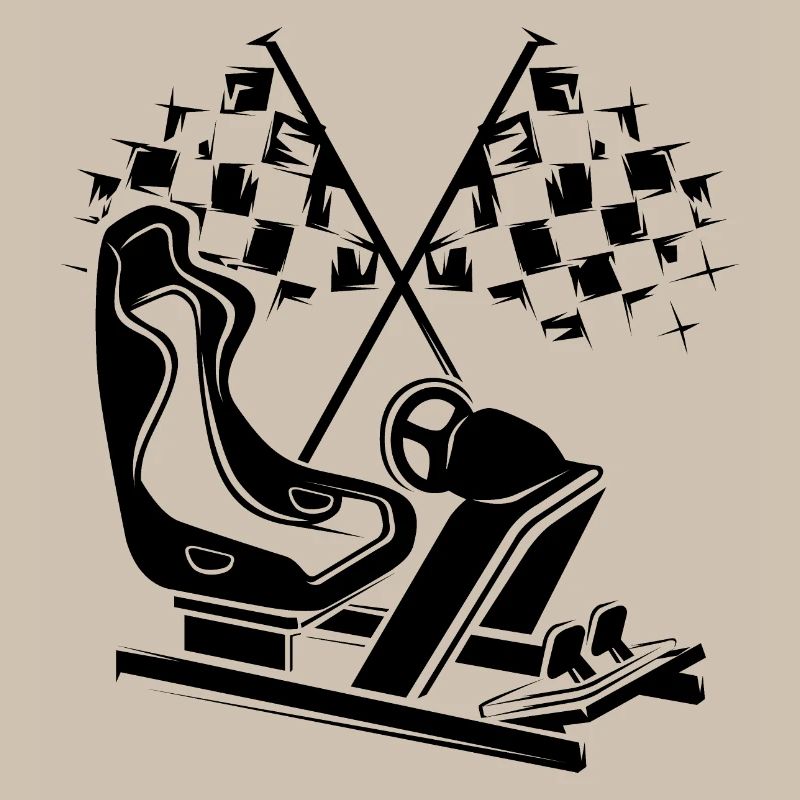 Sim Racing Flag Racing Logo de l’icône de jeu