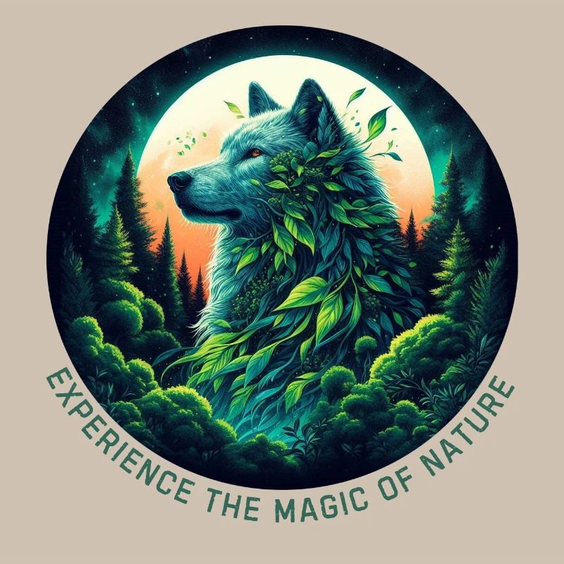 Loup dans la forêt