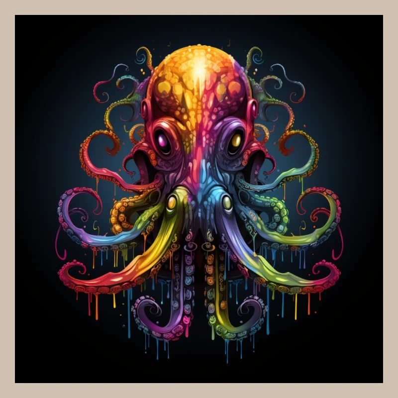 Pieuvre Octopus Fantasy Eau de mer colorée