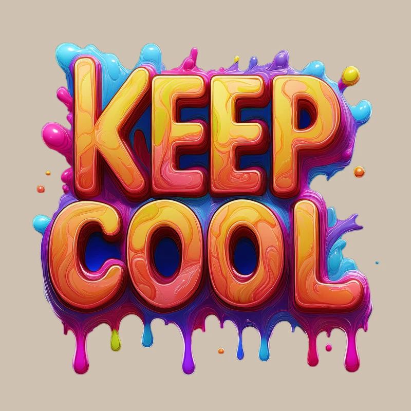 keep cool text in 3d