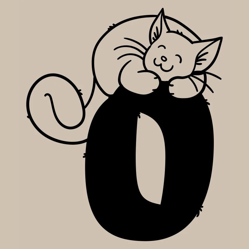 Katze Buchstabe O