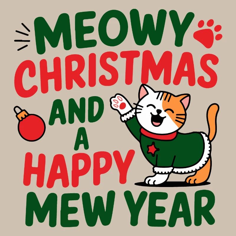 Conception de l’année du chat festif