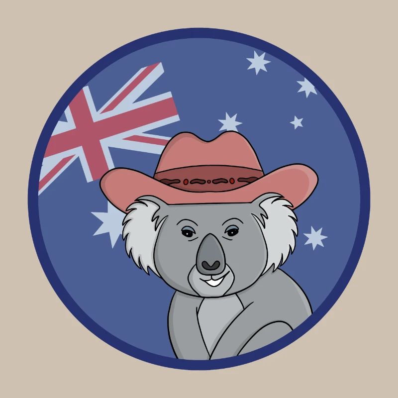 Adorable koala avec le drapeau australien