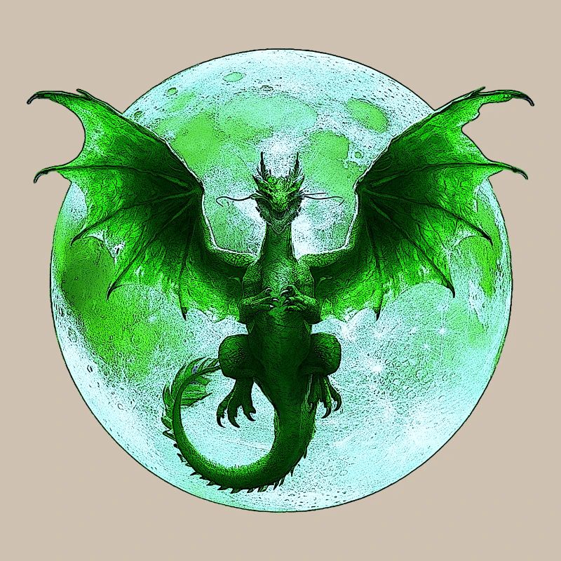 Fantasydesigns, Drachen motiv, verschenken, Monde