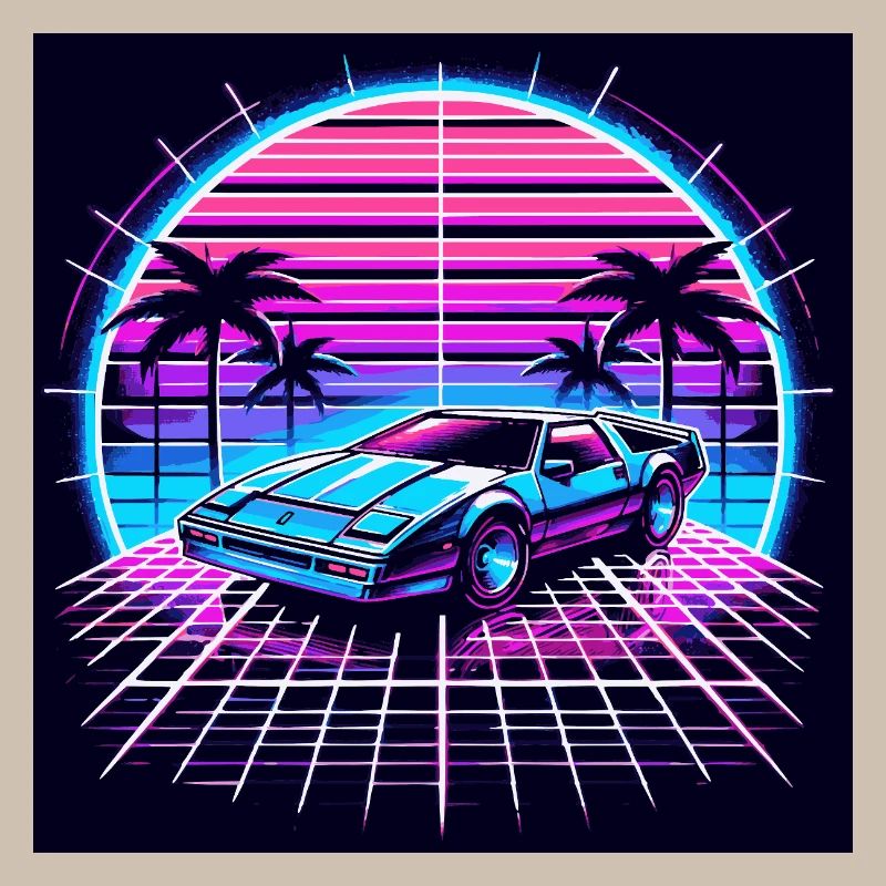 80s Synthwave – Neon Dream Car