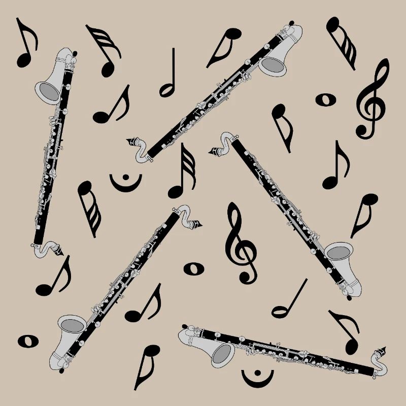 Notes de musique pour clarinette basse