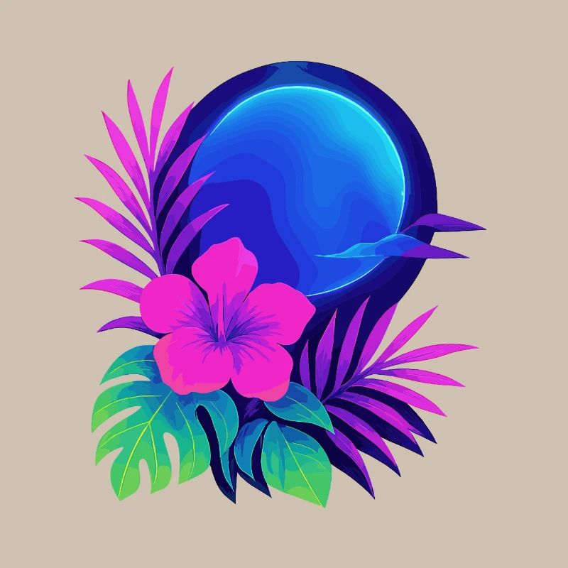 Neon Tropic Moon