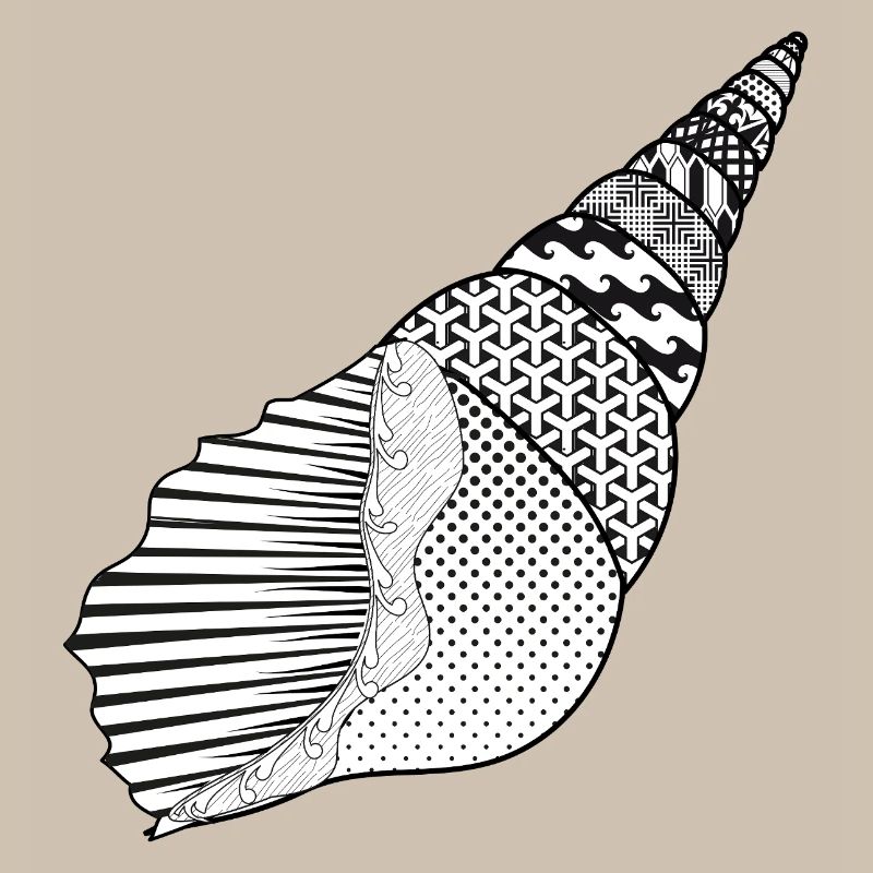 Sea Snail with Artistic Style Patterns