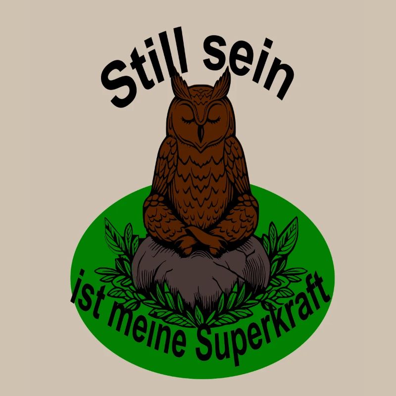 Stille ist eine Tugend, in der Meditation - Eule